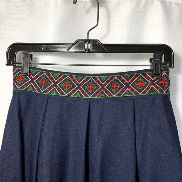ALYA A Line Embroidered Folk Art Skirt - Picture 3 of 5